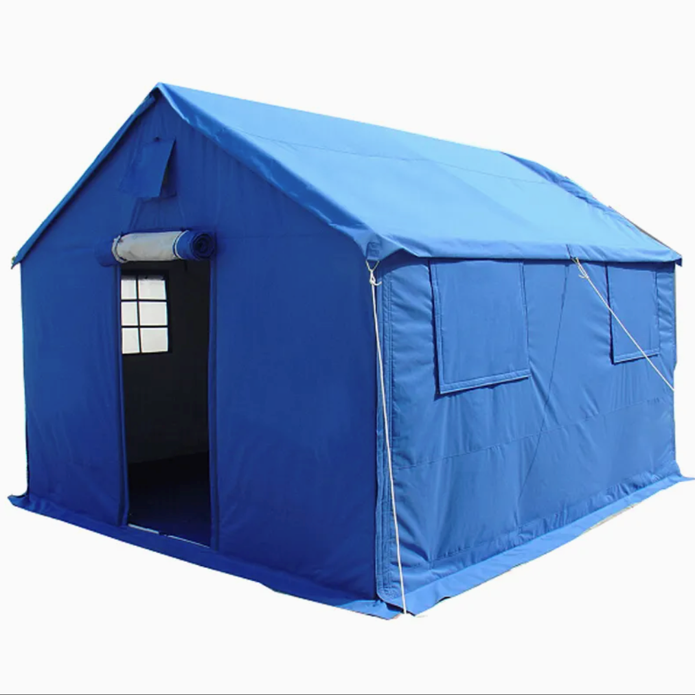Steel Frame Outdoor Winter Blue Army Canvas Camping Military Tent - Image 2
